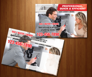 Postcard Design by Rohan Alexander for LABOVE PLUMBING  | Design: #9776103