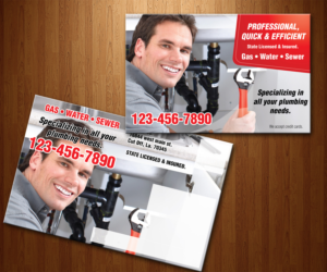 Postcard Design by Rohan Alexander for LABOVE PLUMBING  | Design #9776104