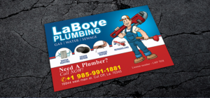 Postcard Design by NatPearlDesigns for LABOVE PLUMBING  | Design: #9777679
