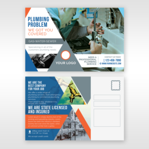 Postcard Design by Kishaloy_D for LABOVE PLUMBING  | Design #9773688