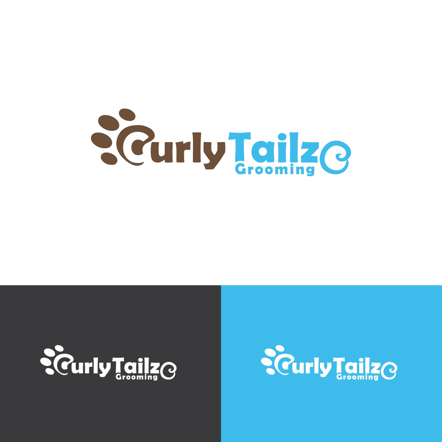 Logo Design by karthika vs for Curly Tailz Grooming | Design #9727504