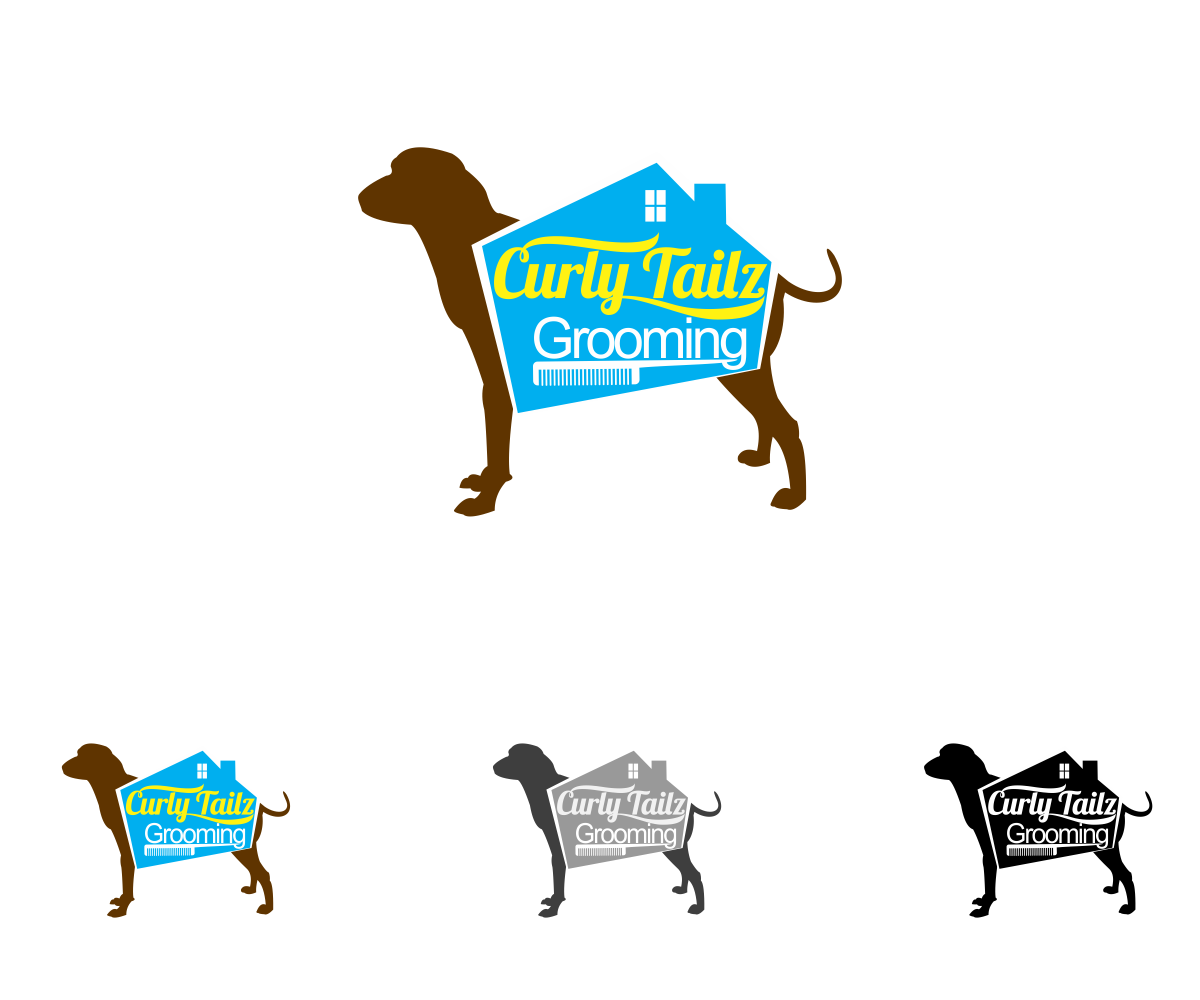 Logo Design by vIctor for Curly Tailz Grooming | Design #9741804