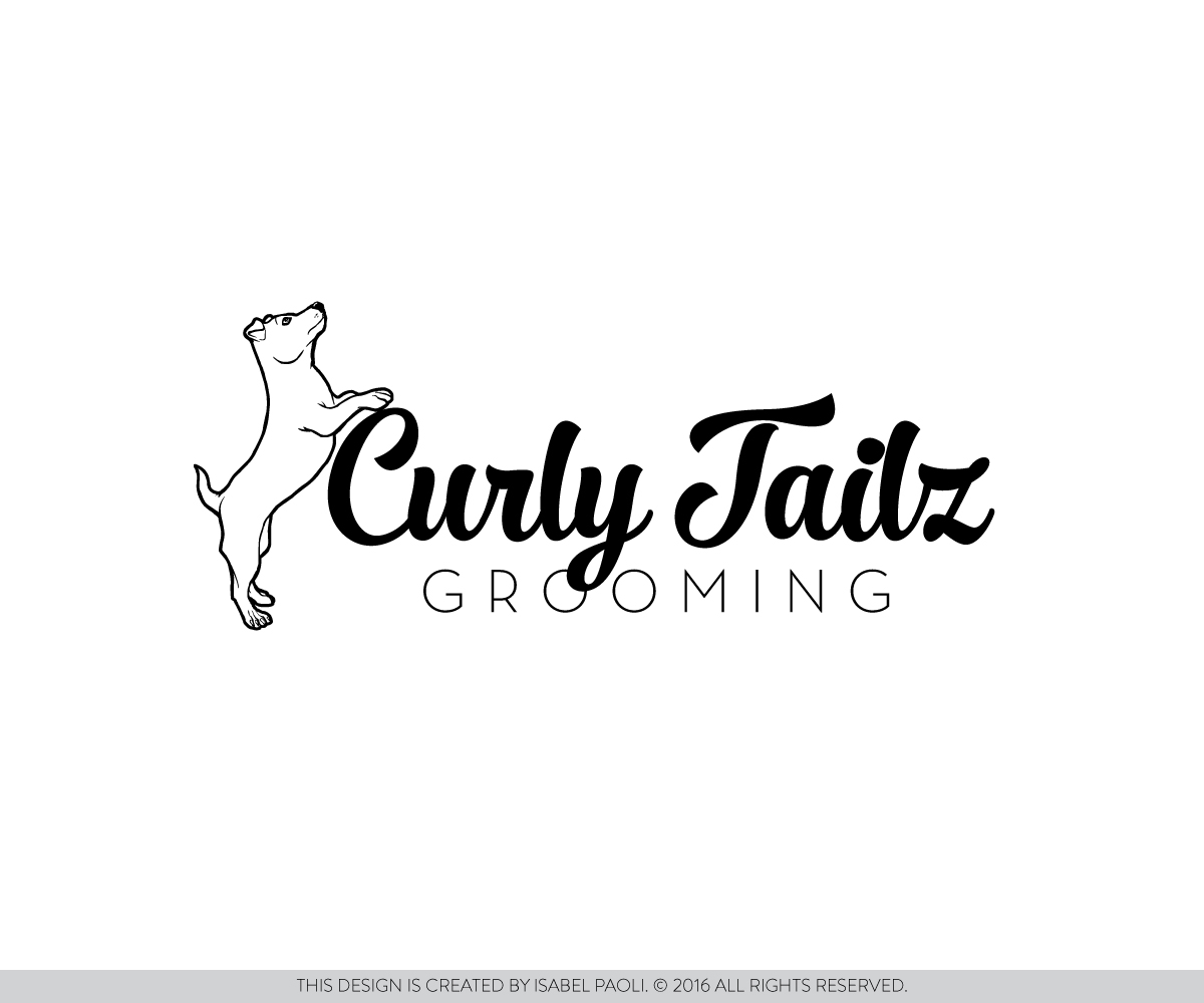 Logo Design by isabel.paoli for Curly Tailz Grooming | Design #9732504