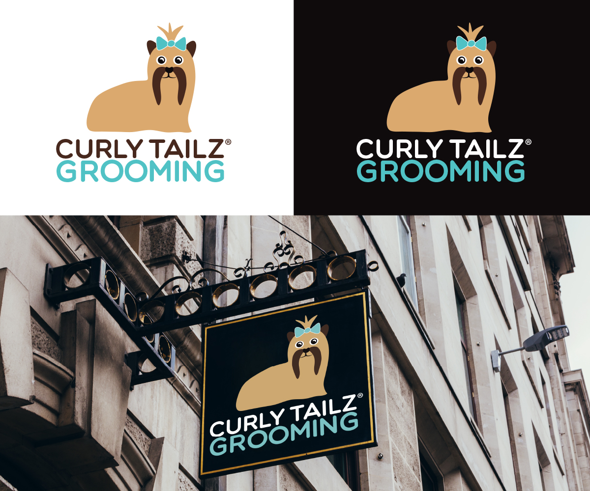 Logo Design by Fk_Design for Curly Tailz Grooming | Design #9846428