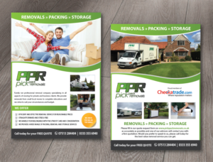 Flyer Design by alex989 for Pick Pack Removals ltd | Design: #9894924