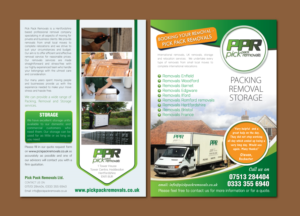 Flyer Design by meet007 for Pick Pack Removals ltd | Design: #9841913