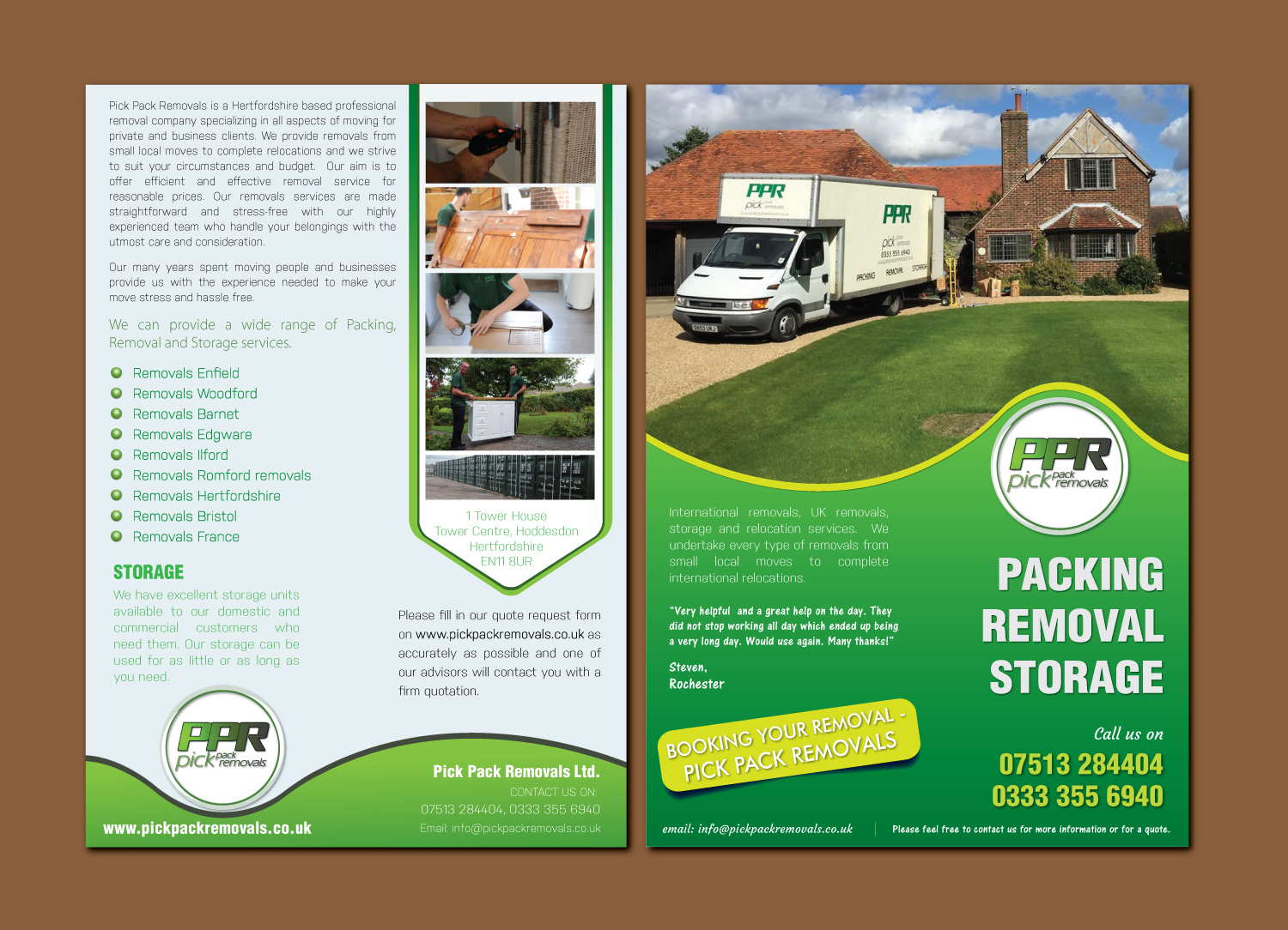 Diseño de Flyer por meet007 para Pick Pack Removals ltd | Diseño #9874776
