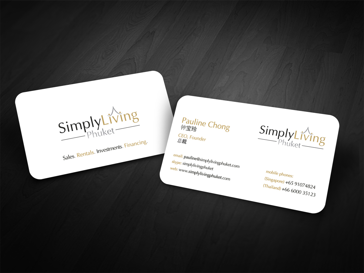 Business Card Design by diRtY.EMM for SimplyLivingPhuket | Design #2108947