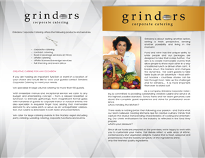 Diseño de Catálogo por Jackie Morrison para Grinders Corporate Catering | Diseño: #2166421
