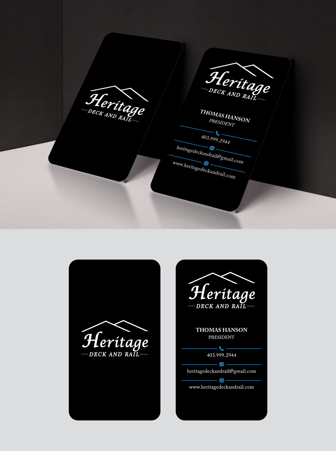 Visitenkarten-Design von MIND für Heritage Deck And Rail Ltd | Design #9753806