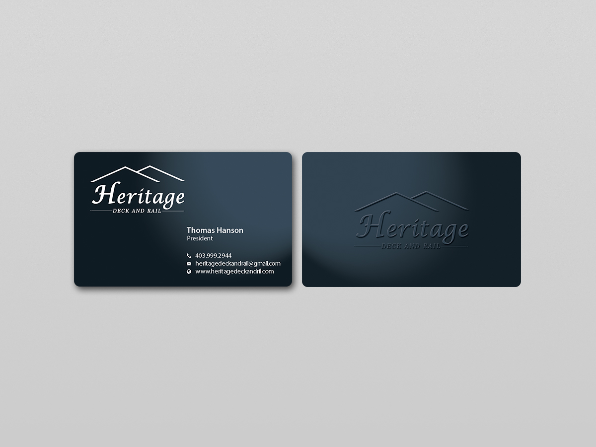Visitenkarten-Design von Creations Box 2015 für Heritage Deck And Rail Ltd | Design #9771308