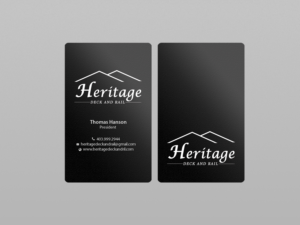 Visitenkarten-Design von Creations Box 2015 für Heritage Deck And Rail Ltd | Design: #9771309