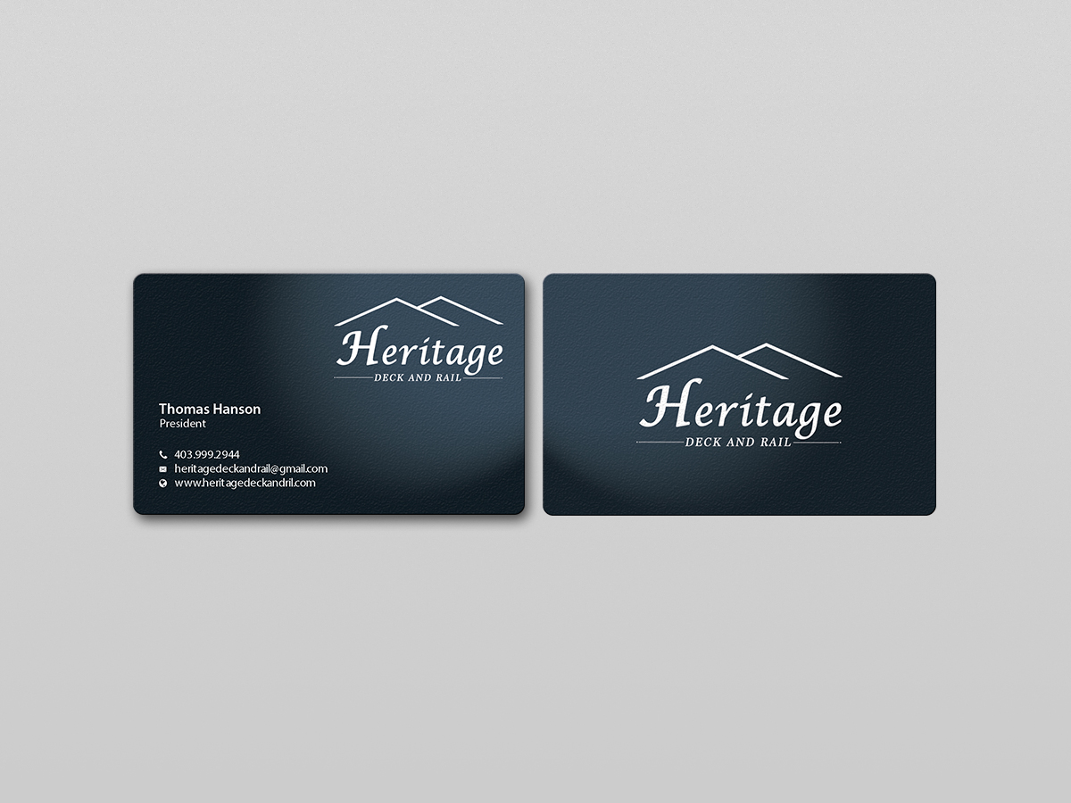 Visitenkarten-Design von Creations Box 2015 für Heritage Deck And Rail Ltd | Design #9771310
