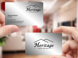 Visitenkarten-Design von Creations Box 2015 für Heritage Deck And Rail Ltd | Design: #9771312
