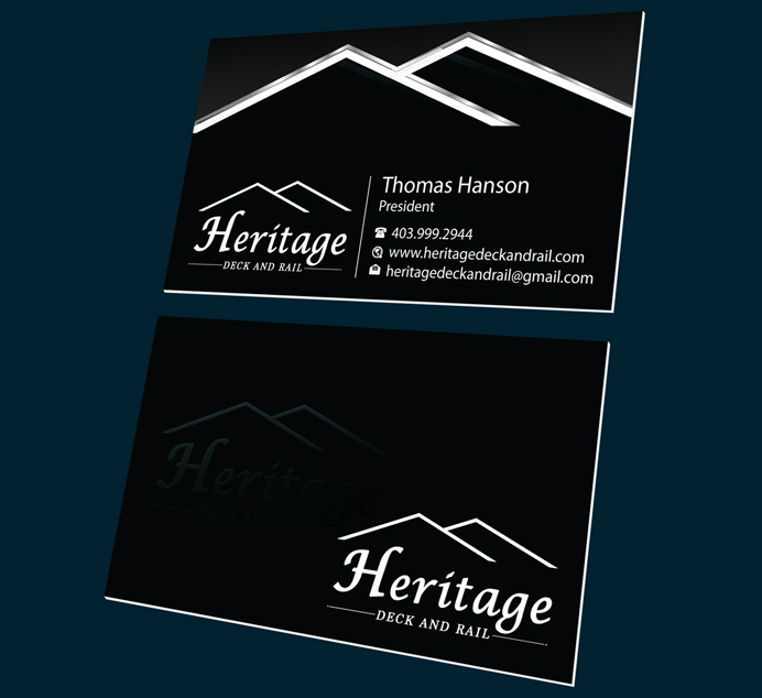 Visitenkarten-Design von Omee63 für Heritage Deck And Rail Ltd | Design #9753188