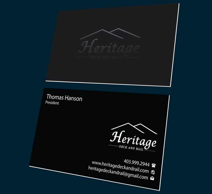 Visitenkarten-Design von Omee63 für Heritage Deck And Rail Ltd | Design #9753199