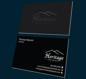 Visitenkarten-Design von Omee63 für Heritage Deck And Rail Ltd | Design: #9753199
