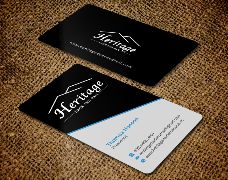Visitenkarten-Design von Brand aid für Heritage Deck And Rail Ltd | Design #9753434