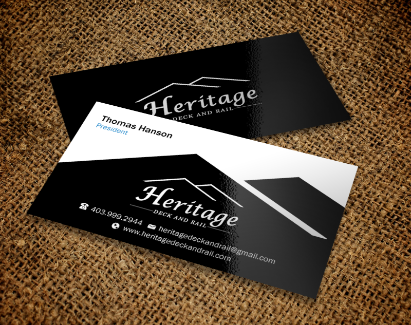 Visitenkarten-Design von Brand aid für Heritage Deck And Rail Ltd | Design #9753438
