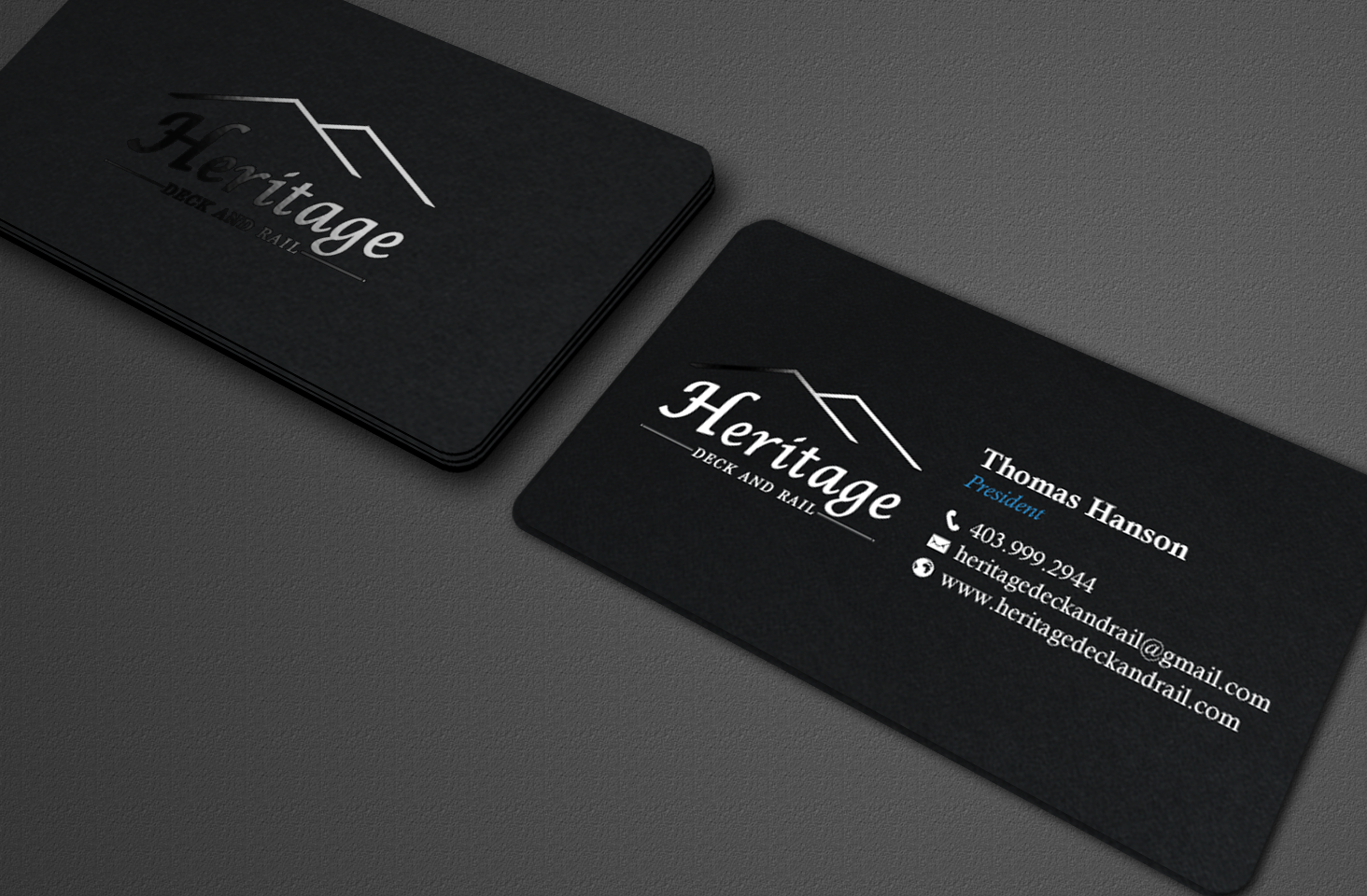 Visitenkarten-Design von chandrayaan.creative für Heritage Deck And Rail Ltd | Design #9746467