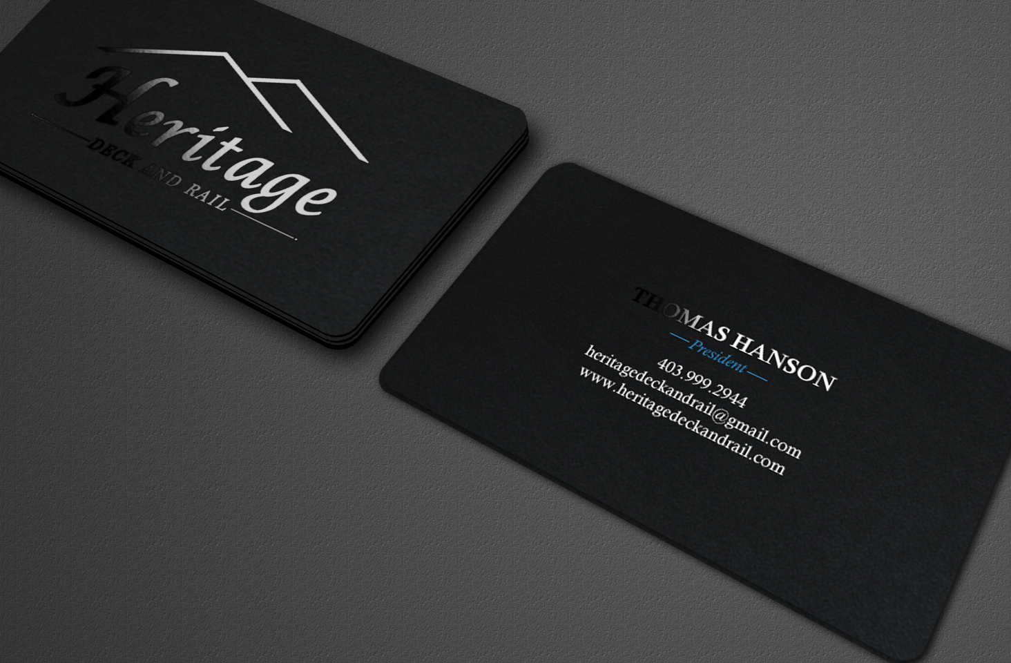 Visitenkarten-Design von chandrayaan.creative für Heritage Deck And Rail Ltd | Design #9746471