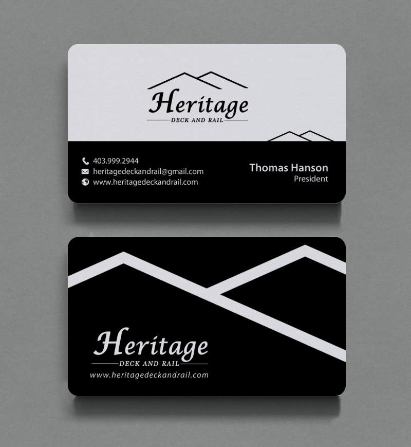 Visitenkarten-Design von chandrayaan.creative für Heritage Deck And Rail Ltd | Design #9746474