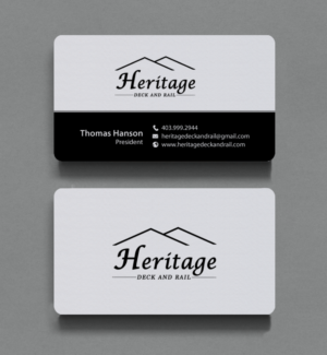 Visitenkarten-Design von chandrayaan.creative für Heritage Deck And Rail Ltd | Design: #9746664