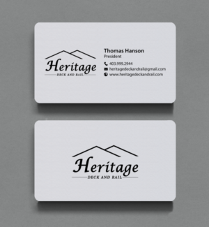 Visitenkarten-Design von chandrayaan.creative für Heritage Deck And Rail Ltd | Design: #9746666