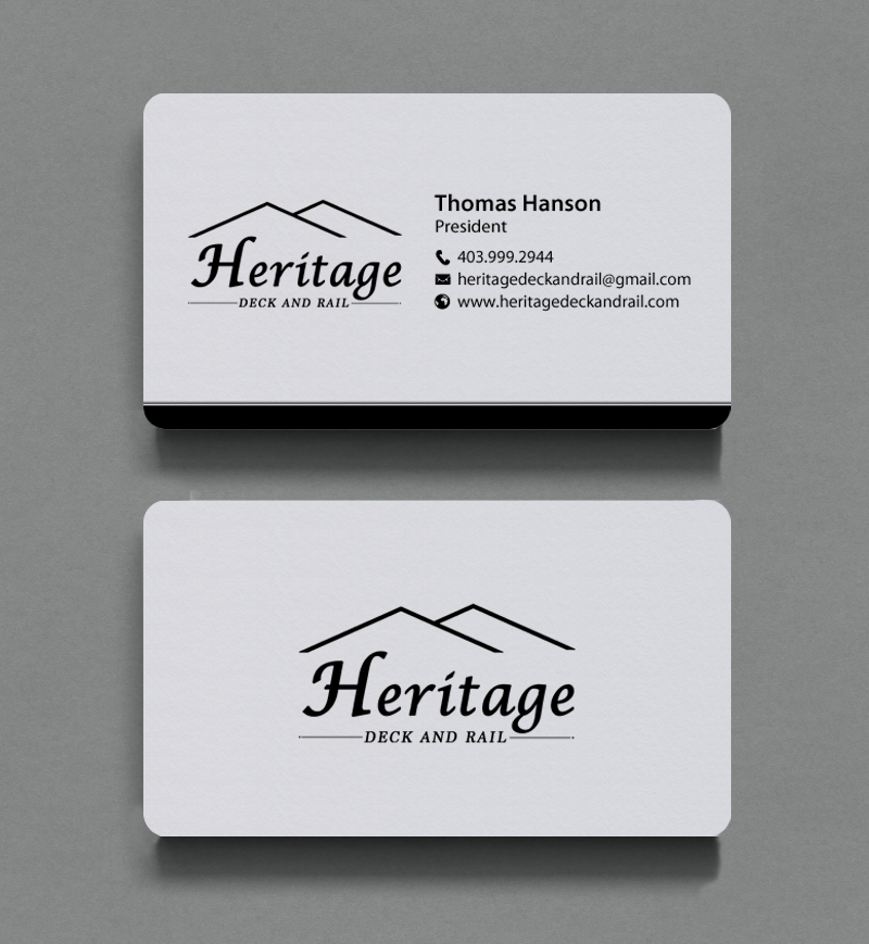 Visitenkarten-Design von chandrayaan.creative für Heritage Deck And Rail Ltd | Design #9746667