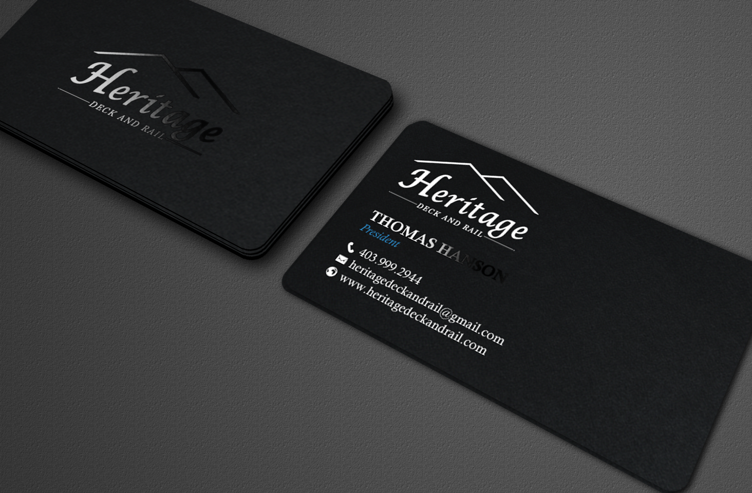 Visitenkarten-Design von chandrayaan.creative für Heritage Deck And Rail Ltd | Design #9753355
