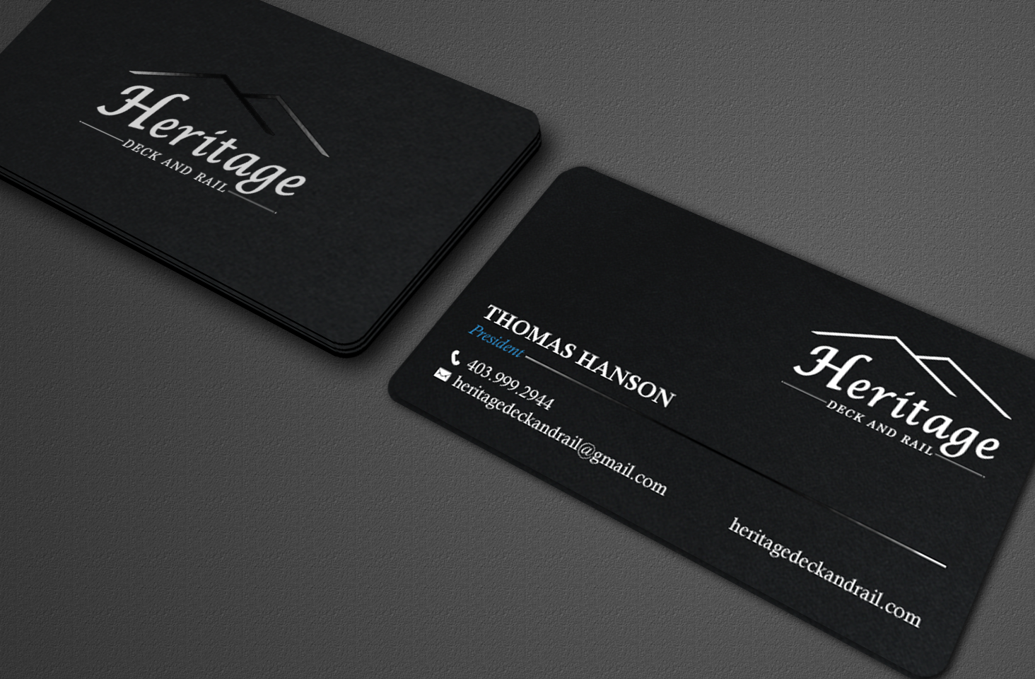Visitenkarten-Design von chandrayaan.creative für Heritage Deck And Rail Ltd | Design #9753358