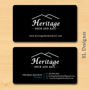 Visitenkarten-Design von SL Designer für Heritage Deck And Rail Ltd | Design: #9742259