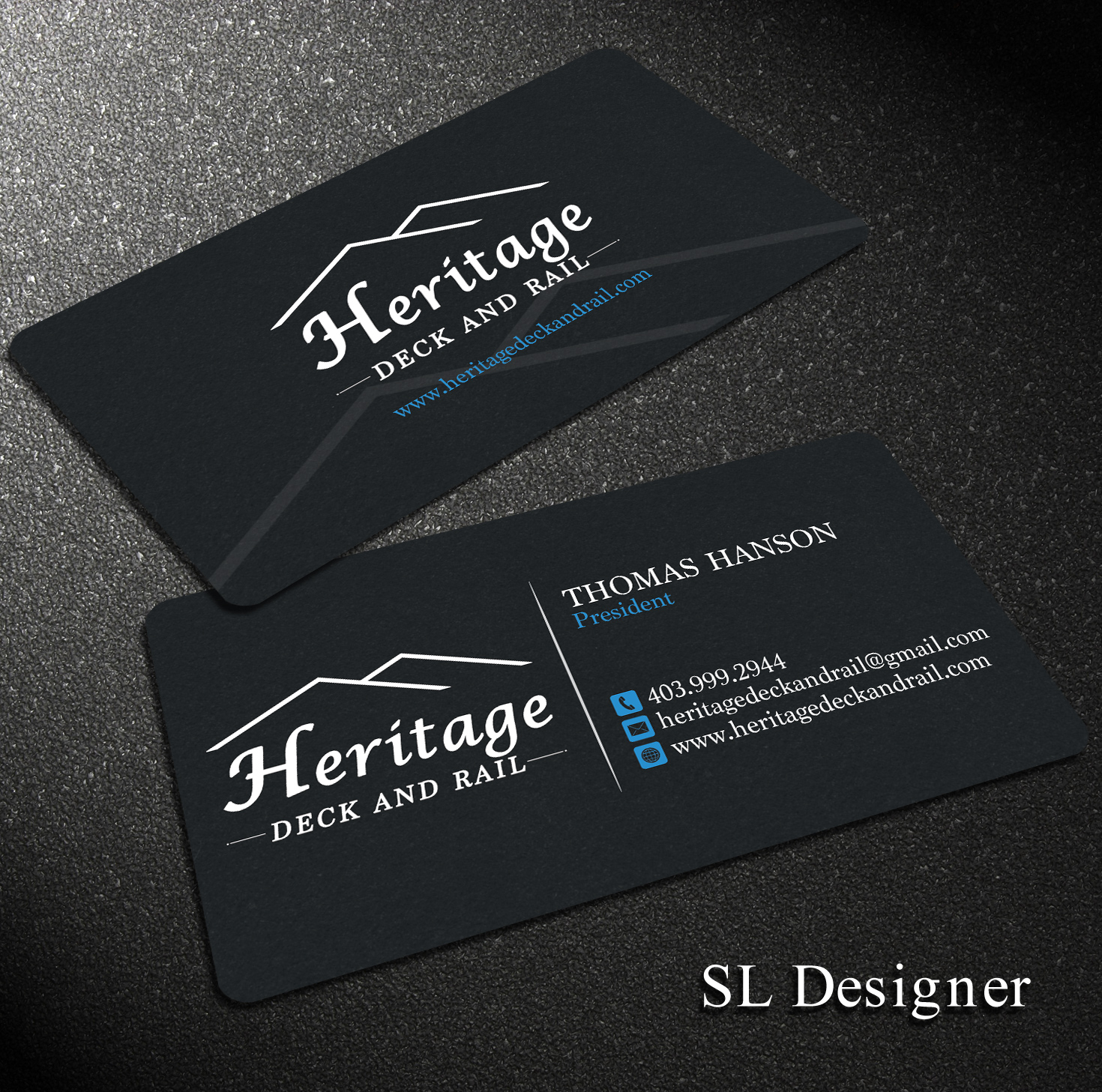 Visitenkarten-Design von SL Designer für Heritage Deck And Rail Ltd | Design #9742261