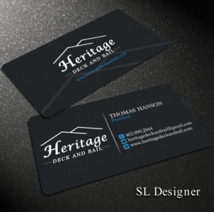Visitenkarten-Design von SL Designer für Heritage Deck And Rail Ltd | Design: #9742261
