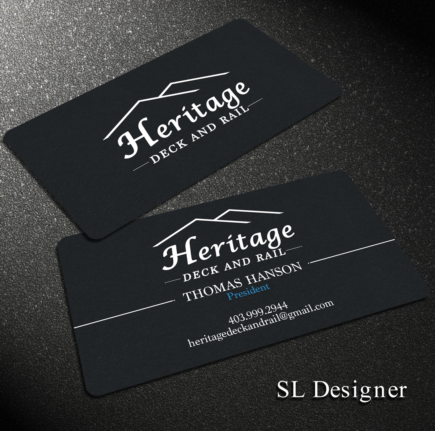 Visitenkarten-Design von SL Designer für Heritage Deck And Rail Ltd | Design #9742262