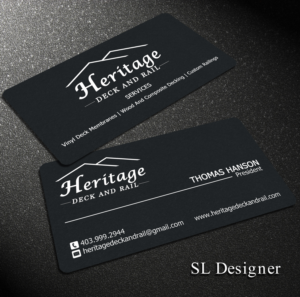 Visitenkarten-Design von SL Designer für Heritage Deck And Rail Ltd | Design: #9743230