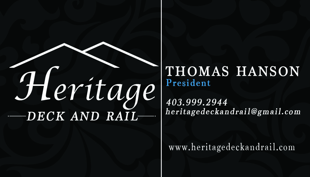 Visitenkarten-Design von CrazyPixel für Heritage Deck And Rail Ltd | Design #9750738