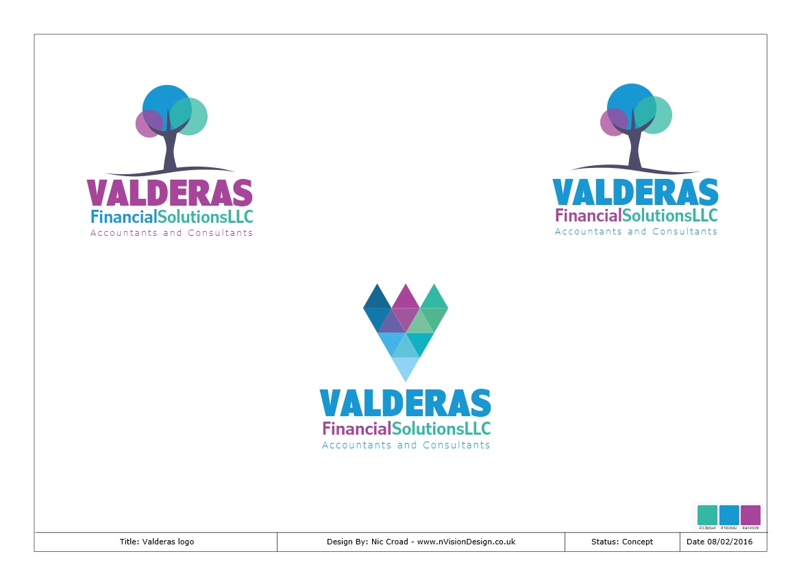 Logo Design by nvisiondesign.co.uk for Valderas Financial Solutions LLC | Design #9754348