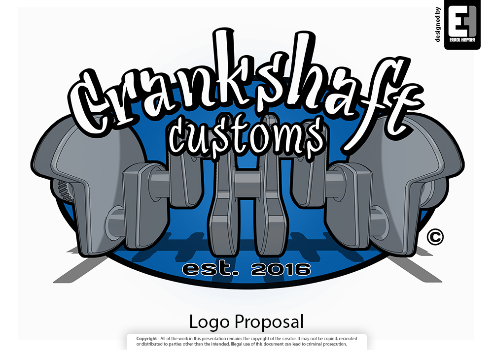 Logo-Design von EHiepner für Crankshaft Customs | Design #9785225