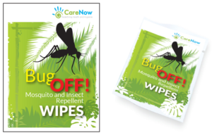 Mosquito Repellent Wet Wipes pacakage design