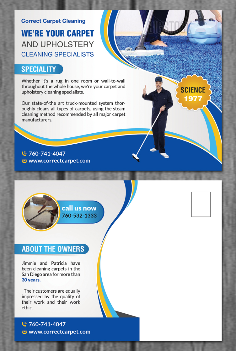 Postkarten-Design von creative.bugs für Correct Carpet & Expresssions Interior Designs | Design #9767190