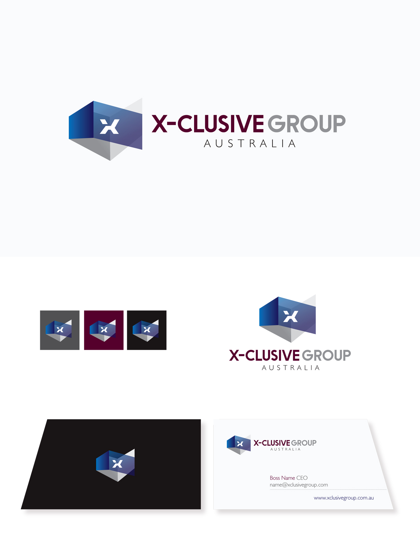 Logo Design by CanDoDesign for X-clusive Group Australia Pty Ltd | Design #9928302
