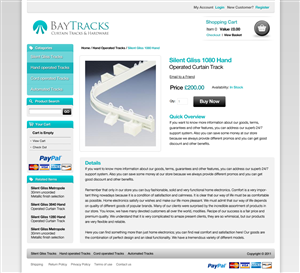 Ecommerce site for Curtain Track Company | Web Design by Robert Marks