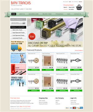 Ecommerce site for Curtain Track Company | Web Design by Mayank Patel