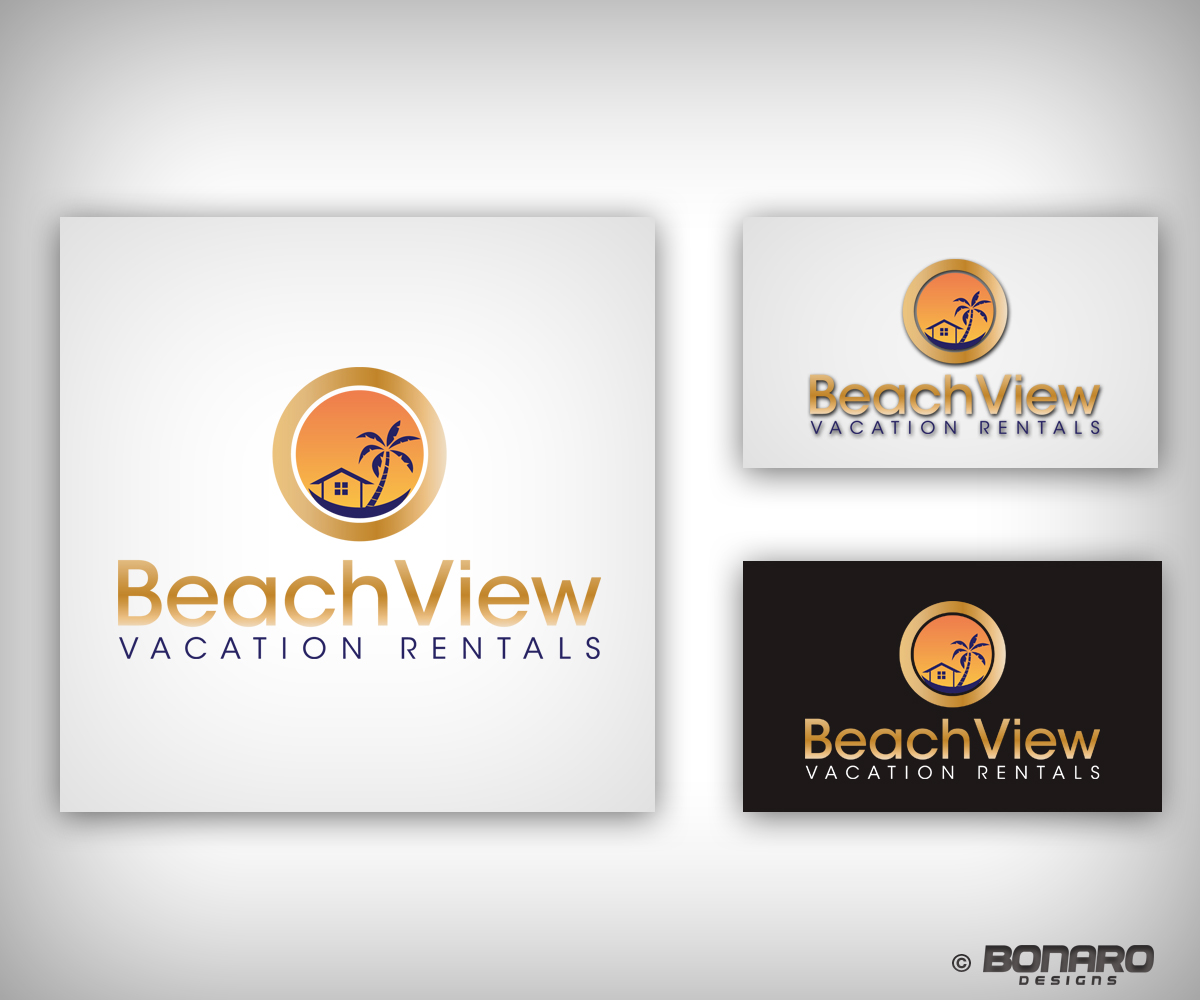 Logo Design by Bonaro Designs for BeachView Vacation Rentals / Luxury Mountain Properties | Design #2182894