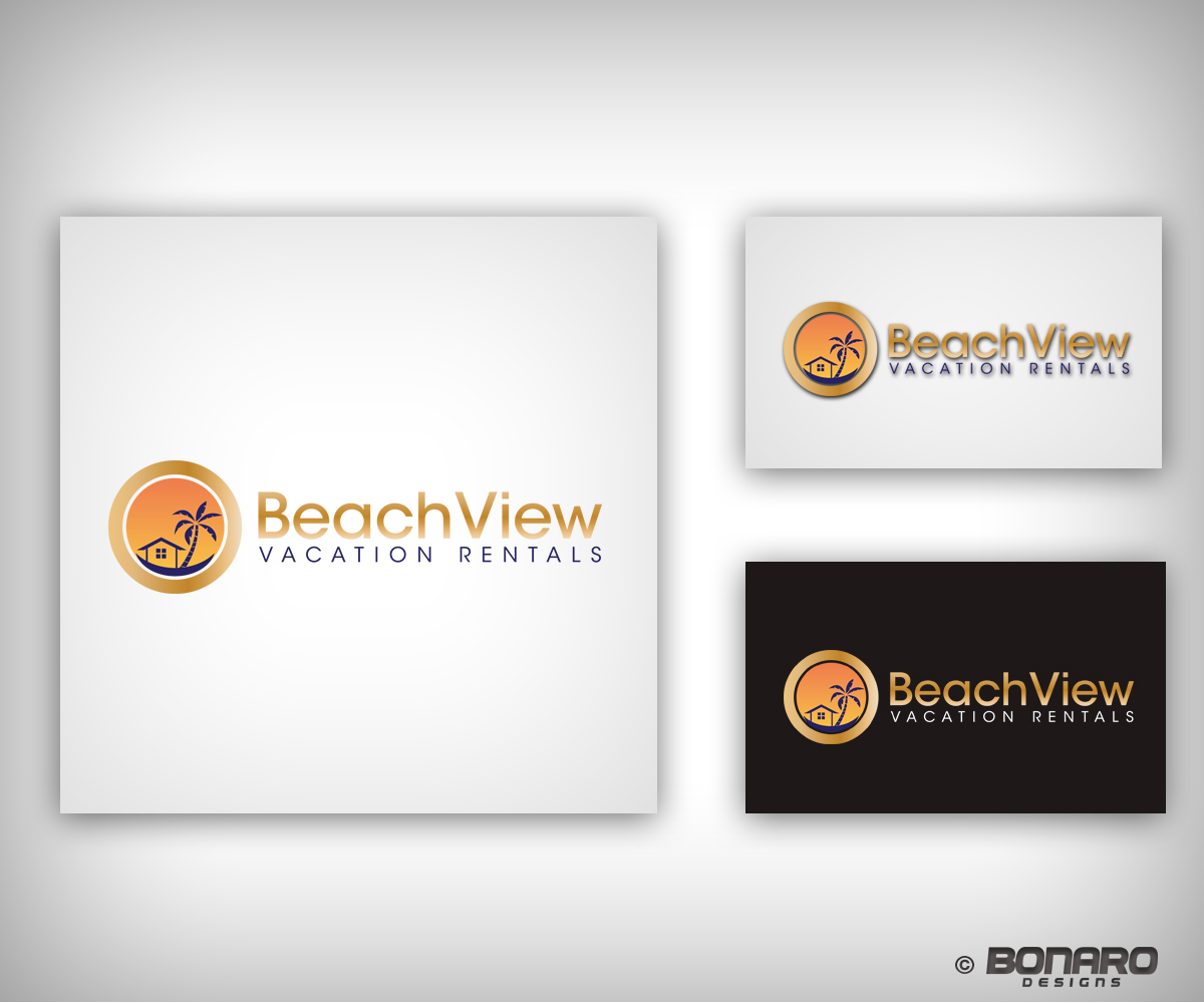 Logo Design by Bonaro Designs for BeachView Vacation Rentals / Luxury Mountain Properties | Design #2182896