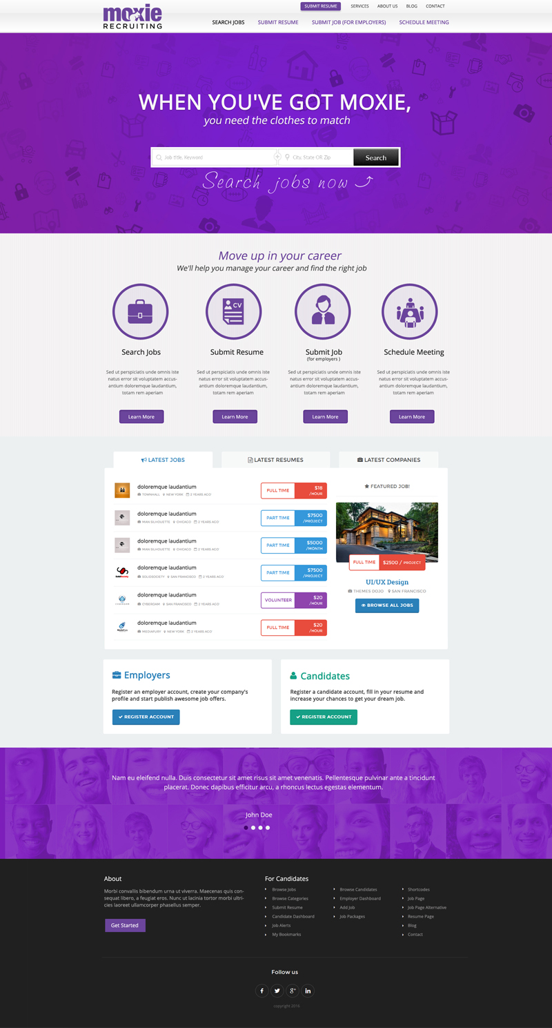 Web Design by sonaldesign for Moxie Recruiting | Design #9781293