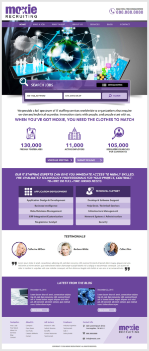 Web Design by -Marc- for Moxie Recruiting | Design: #9880487