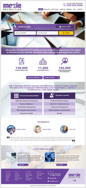 Technology Recruiting Agency needs website design | Web Design by -Marc-
