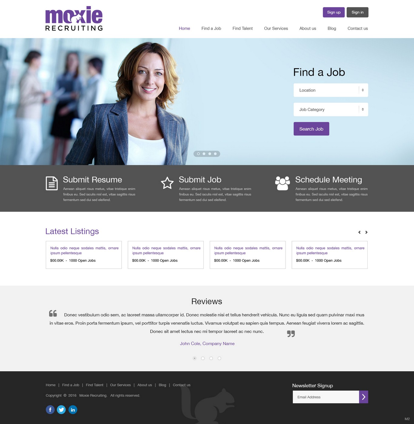 Web Design by pb for Moxie Recruiting | Design #10291092